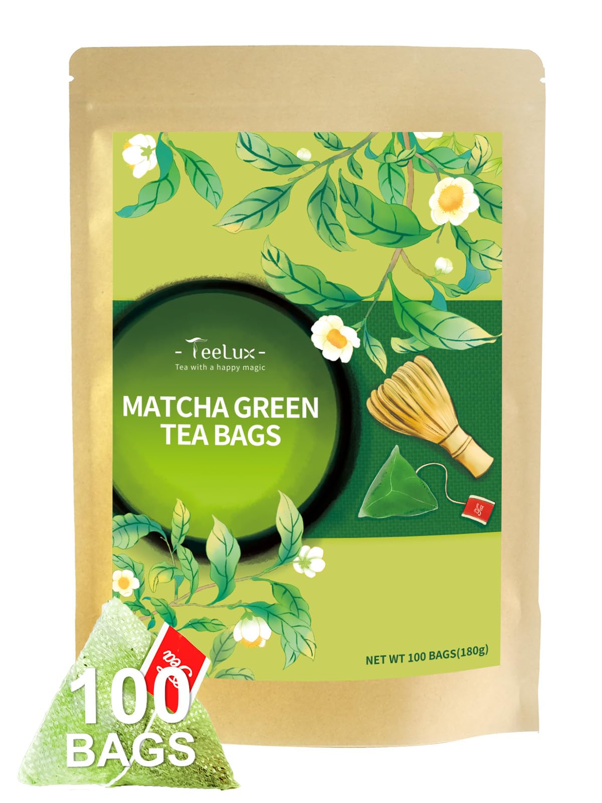 TeeLux Matcha Green Tea Bags - Vista 1